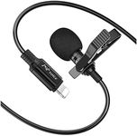 PoP voice Microphone Professional for iPhone Lavalier Lapel Omnidirectional Microphone for iPad, iPod, Condenser Mic for iPhone Audio & Video Recording, YouTube, Interview, Podcast, Vlogging(6.6 Feet)