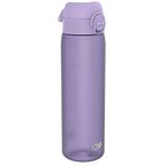 Ion8 500ml Water Bottle, BPA Free, Leakproof, Dishwasher Safe, Easy Open, Secure Lock, Clear Drinks Bottle for Boys & Girls, Small Gym Sports Drinking Water Bottle 500ml, Lilac Purple