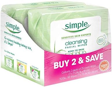 Simple Cleansing Facial Wipes (Boxed 6 packs x 25 wipes) Total 150 Wipes