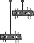 Displays2go DUOCEL3770 Double Sided Height Adjustable Ceiling TV Mount for 37-Inch to 70-Inch Flat Screen Monitors (Black)