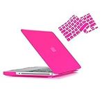 RUBAN Case Compatible with MacBook Pro 13 inch 2012 2011 2010 2009 Release A1278, Plastic Hard Case Shell and Keyboard Cover for Older Version MacBook Pro 13 Inch with CD-ROM (Rose Pink)