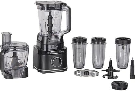 Ninja Detect Power 3-in-1 Blender Pro 1200W, Mixing Bowl, Blade, Individual Cup, Container, Knead, Chopping & Mixing, Black, TB401EU