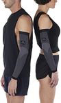 Mojo Compression Socks - Extra Wide Plus Size 5XL - Lymphedema Compression Sleeves For Arms Women & Men 20-30mmHg - Black, XXXXX-Large