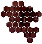 Bikri Kendra - 31 Hexagon Brown with 20 Butterfly Silver Wall, Acrylic Mirror, Mirror Wall Decor Sticker, Wall Mirror Stickers, Acrylic Stickers, Wall Stickers for Hall Room, Bedroom, Kitchen.