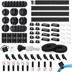 273 Pcs Cable Management Organizer Kit, Cable Organizer for Home and Office. Useful for Power Cord, USB Cable, TV Cable, PC, Desktop Cable Clips Bundle, Home Office Cord Holder for Desk etc