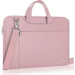 Ferkurn Laptop Bag Case Women Men Shoulder Bag Sleeve for HP Envy Pavilion/Dell Inspiron/Thinkpad/ASUS TUF Vivobook/MSI/MacBook/Surface,Waterproof Briefcase with Handle, Pink, 17.3 Inch