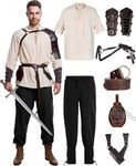 8 Pcs Renaissance Costume for Men M