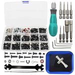 535Pcs RC Screws Kit and RC Screwdrivers RC Hex Nut Socket for Traxxas Axial HSP HPI Redcat Arrma Losi RC4WD 1/8 1/10 1/12 1/16 RC Car Truck Crawler Accessories (Blue)