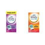 Lil-Lets Non-Applicator Super Plus Extra Tampons X 84 | 6 Packs of 14 | Very Heavy Flow & Non-Applicator Ultra Tampons, Pack of 10