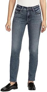 Silver Jeans Co. Jeans da donna Most Wanted a vita media gamba dritta, Med Wash Edb341, 24W / 29L