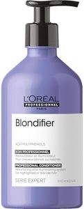 L’Oréal Professionnel, Acondicionador Iluminador y restaurador para cabellos con mechas o rubios, Blondifier, SERIE EXPERT