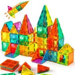 Sezoo Magnet Toys Magnetic Tiles | 28 PCS Magnetic Building Blocks Set STEM Learning Toys Preschool Educational Construction Kit Magnet Stacking Toys for Children (28Pcs Set)