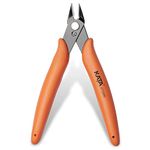 KATA 5 Inch Micro Wire Cutter, Precision Mini Flush Cutters and Clean Cut Pliers for Electronics, Model, Jewelry, Model Kits, Orange