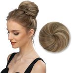 SARLA Hair Bun Extension Synthetic Drawstring Updo Fake Ballet Bun for Women Girls Lady Donut Chignon Sandy Brunette