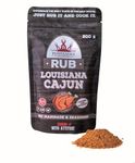 Poppamies Louisiana Cajun BBQ Rub - 100% Natural BBQ Seasoning - Dry Marinade & Spices. Especially Suitable for Chicken and Seafood - Great in The Grill Oven Boiler and Pan - Large Pack (200g)