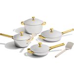 Our Place Titanium Pro Cookware Set (4-Piece) – Always Pan & Perfect Pot | Nonstick No-Coat Technology | Tri-Ply Titanium & Stainless Steel | Safe for Oven, Induction & Cooktops up to 400°C | Gold