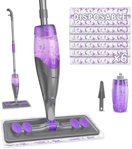IOPRETTY Spray Mops for Floor Cleaning - Wet Dry Mops with 6 Disposable Pads for Swiffer Powermop - Refillable Bottle for Hardwood Tile Home Kitchen - Absorbs Pet Hair Dust Stains