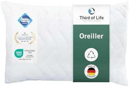 Oreiller 70x90 VERDA | 100% Durable et fabriqué en Allemagne | Coussin 90x70 avec fermeture éclair - Rembourrage réglable en hauteur | Oreiller pour lit ou canapé | Coussin de grande taille