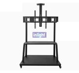 Inlight Rolling/Mobile TV Cart with Wheels for 55-86 Inch LCD LED 4K Flat Screen TVs, TV Floor Stand with Shelf Holds Up to 120 Kgs | Adjustable Height Trolley Max VESA 900 x 600 mm
