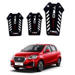 Oshotto 3 Pcs Non-Slip Manual SC-050 Car Pedals Kit Pad Covers Set Compatible with Datsun GO/Redi Go (Black)