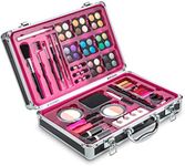 Vokai Makeup Kit Set - 32 Eye Shadows 6 Lip Glosses 2 Lip Gloss Wands 2 Lipsticks 1 Face Powder Duo 1 Blush Powder Duo 1 Mascara - Case with Carrying Handle
