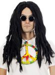 Rasta Dreadlocks Wig Reggae Jamaican Costume 80s 90s Dread Wigs Hippie. Fits Women Men & Kids Black