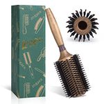 LORSEX Round Hair Brush for Women or Men Quick Blow Drying, Boar Bristle Large Round Hairbrush for Hair Styling, Drying, Curling (2.8 in)