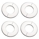 uxcell Wall Split Flange, Stainless Steel Round Escutcheon Plate for 28mm Diameter Pipe 4Pcs