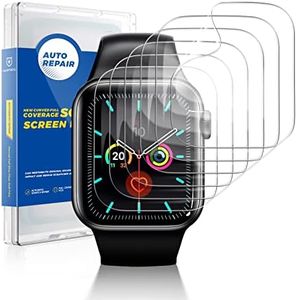 【6 Pack】SmartDevil Screen Protectors Compatible with Apple Watch Series 8 / Series 7 45mm, Ultra-thin Protective Film Bubble Free Anti-Scratch, HD Clear, Soft TPU Film for Apple Watch Series 6 5 4 SE 44mm