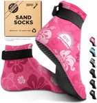 BPS 'Storm Sock' Neoprene Diving Socks - with Anti-Slip Sole - Unisex Neoprene Socks for Sand Volleyball, Surfing, Scuba Diving, Fin Socks - Low Cut (Floral Pink/White Accent, XXX Large)