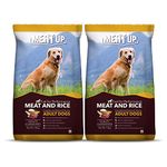 Meat Up Adult Dry Dog Food Meat and Rice, 10kg Pack (Buy 1 Get 1 Free), Total 20 Kg Pack