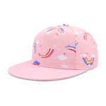 Kids Boy Girl Baseball Cap Baby Sun Hat Adjustable Toddler Trucker Hats with Flat Brim for Summer Outdoor (Rainbow, 2-4 Years)