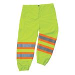 Ergodyne GloWear 8911 ANSI Two-Tone High Visibility Lime Reflective Safety Pants, Large/ X-Large