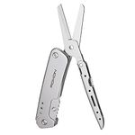 Roxon Folding Pocket Scissors 2 in 1 Must-Have at Home EDC Multi Tool with Belt Clip, Good for Housework, Rescue, Hunting, Survival, Fishing, Hiking, Camping