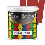 GRANOTONE Floor Paint 1 Litre Terracotta Colour Polyurethane and Acrylic Polymer Based Concrete Sealer Anti Slip Thick and Durable for Cement Floor and Tiles Made in India