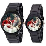 NITYAMA Customize Watch Photo Print Dial for Couple| Stylish Watch for Men & Women | Watch for Anniversary Gift or Birthday Gift| Silver Black Dial Watch