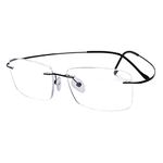 Eyekepper Titanium Rimless Eyeglasses Men Black