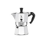 2 Cups : Bialetti Moka Express - Stove Top Espresso Coffee Maker - Aluminium with Acrylic Handle & Knob - 2 Cups