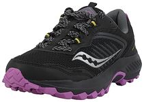 Saucony Women's, Excursion TR15 Trail Running Shoe, Black/Purple/Yellow, 11