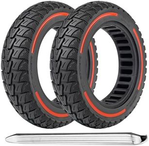 TOCBEUU 10x2.5 Inch Solid Tires for Electric Scooter, 60/70-6.5 Replacement Wheels, Rubber Tyre for Segway Ninebot Max G30P/G30LP/G30/G30D/G30E/G30LP/G30D II/G30 Max/G2/F2 pro& Hiboy S2 MAX (2PCS)