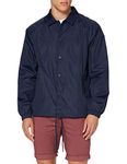 Build Your Brand Men's Coach Jacket, Navy, M