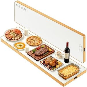 Electric Warming Tray(Extra Long 59”x12”),Food Warmer for Parties Buffet,Family Gatherings,Adjustable Temp (158°F-291°F),Chafing Dishes for Buffets.Keep Food Warm 25 Hours,Tempered Glass Warming Mat