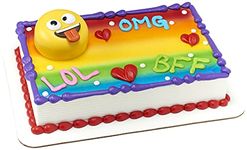 DecoSet® Emoji I Am Birthday Cake Topper, 7-Piece Set, Decoration for Creating Crazy Emotions on Cakes or Cupcakes