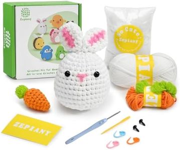 Crochet Kits for Beginners - All-in-One Stuffed Animal Knitting Sets - Step-by-Step Video Tutorials DIY, Rabbit&Carrot Crochet Kits
