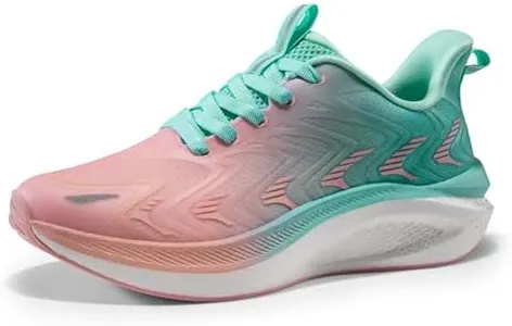 NORTIV 8 Women's Running Walking Tennis Shoes Comfortable Non-Slip FlyLife Breathable Athletic Workout Gym Cross Trainer Sports Sneakers,Size 6,Mint Green/Pink,SNRR2402W