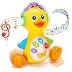 Baby Musical Duck Toy Dancing Walking Tummy Time, Light Up Infant Toys 0-3 3-6 Month, 6-12 12-18 Months Gifts for 1 Year Old Boys Girls Baby Learning Development Toddler Toys Age 1-2