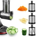 AMZCHEF Vegetables Slicer Shredder Accessories for 3-in-1 Slow Juicer - ZM1501 Accessories & GM3001 Accessories - Rotary Cheese Grater- Food Slicer with 3 Interchangeable Blades