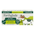 Forthglade Wet Dog Food For Small Dogs (24 x 150g Trays) - Grain Free Variety Pack with Chicken & Lamb with Veg, Stomach Sensitive Dog Food with Natural Ingredients, Complete Hypoallergenic Dog Food