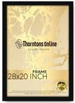 Throntons Large Poster Frame 28 x 20 Inch Large Picture Frames Shatter-Resistant Perspex Portrait & Landscape Display Frames for Wall Decoration Photos Canvas Paintings Art Gallery (28 x 20'')