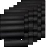 MYshade 12 Pack Temporary Blackout Paper Shades for Windows,Paper Pleated Blinds with Adhesive,No Tools No Drilling Free Cut Size Temporary Room Darkening Shades(Black, 48" W x 72" H)